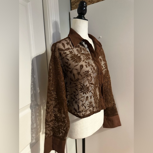 Jason Wu - Cream Floral Embroidered Lace Top - Picture 2 of 4